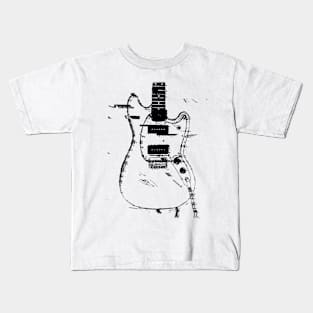 Glitch Offset Guitar Kids T-Shirt